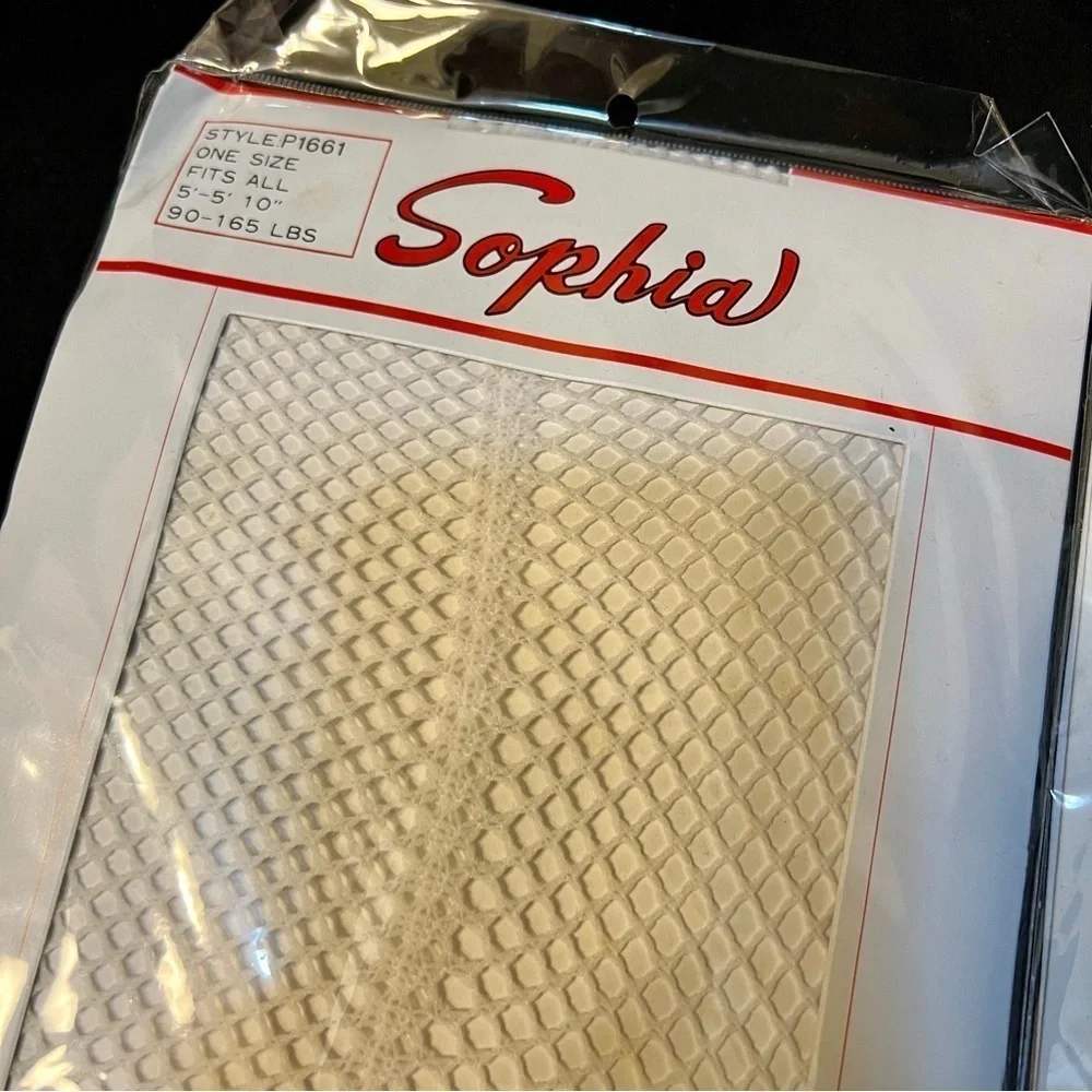 4-pack bundle Vintage SOPHIA fishnet Fashion Pantyhose women’s OS Silky smooth